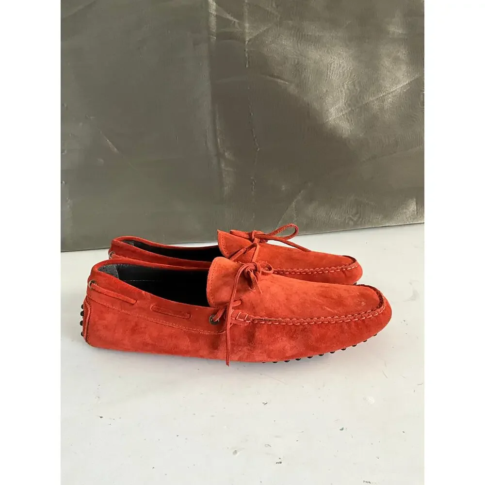 Aurelien SOFTEY SUEDE RED SUEDE DRIVING SHOES